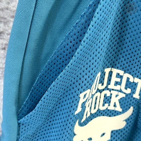 NWT Under Armour Project Rock Girls Play Up Shorts Glacier Blue Size Large‎ - Picture 4 of 10